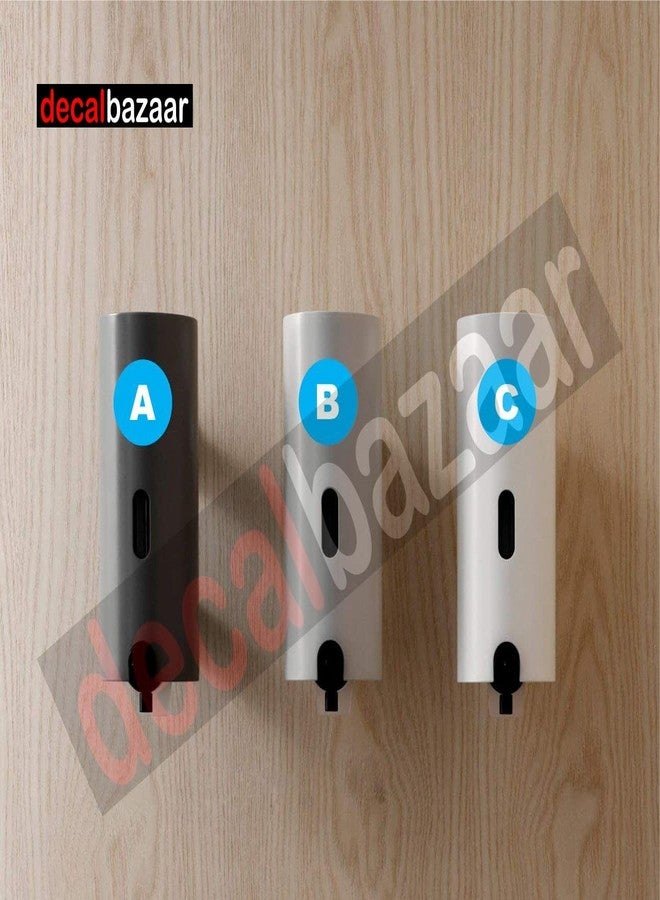 Decalbazaar A to Z Alphabet Round Letter Labels (Set 2), Vinyl Glossy Finish, 1 Inch, Sky Blue, Indoor Outdoor Use - Image 5